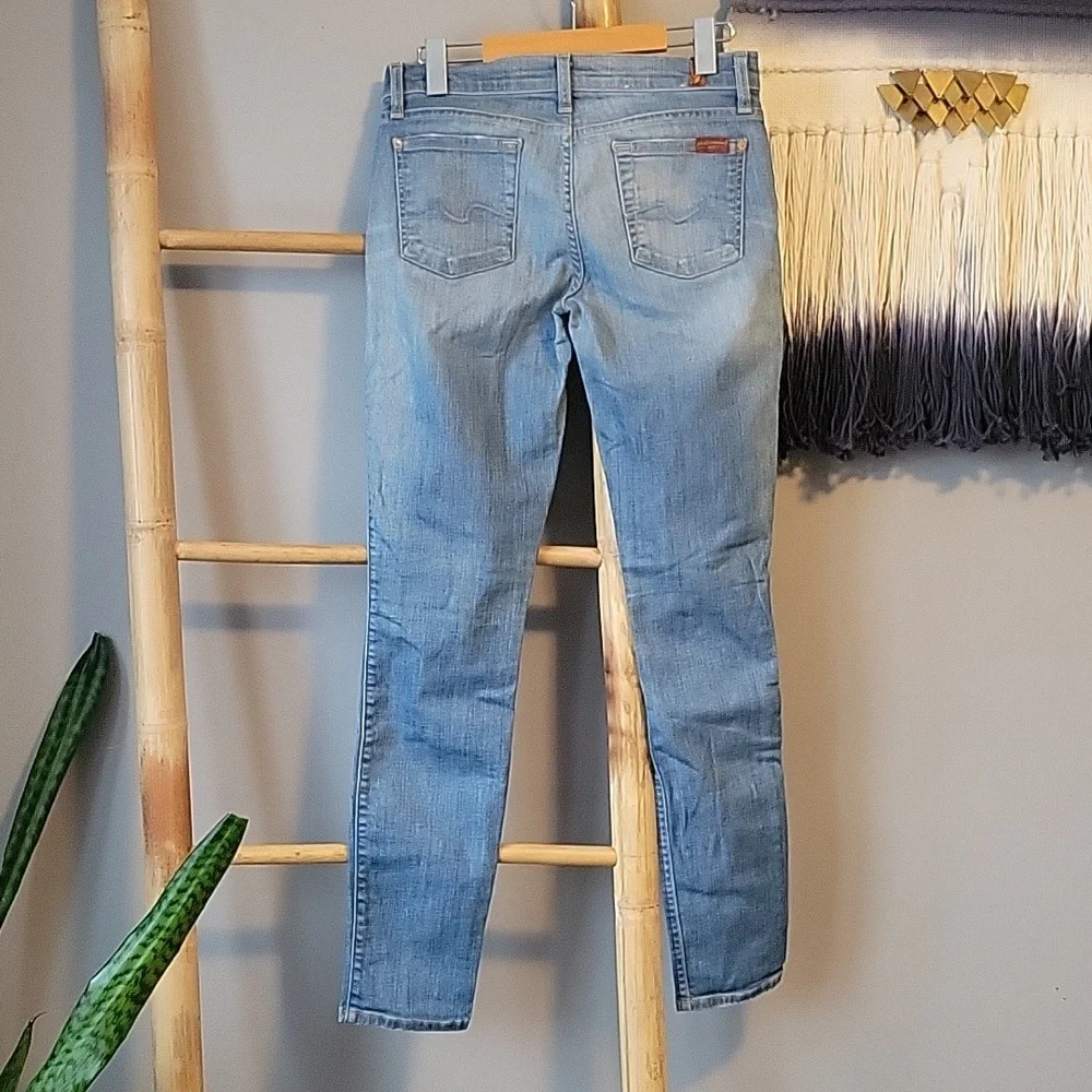 7 For All Mankind Skinny Jeans Distressed - Picture 4 of 6